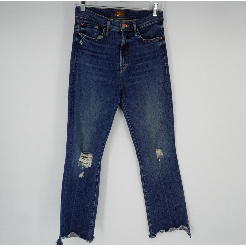 MOTHER‎ Denim The Insider Crop Step Chew Jeans in Dancing on Coals Size 27